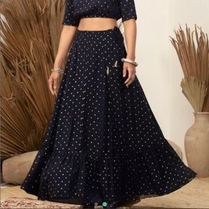 INDYA - Navy Lehenga Skirt